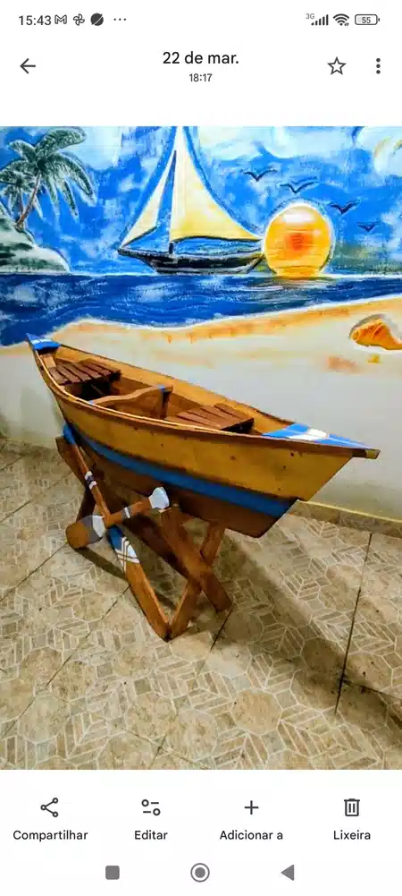 Canoa Bar 2M Madeira Nobre